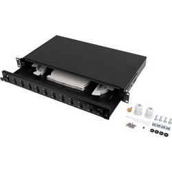 Lanberg FOP1-12SD-LQB Οπτικό Patch Panel Rack 1U 19" 12 Θυρών Unshielded