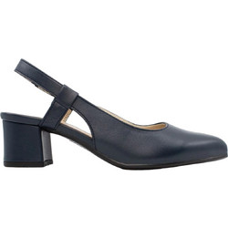 Ragazza Γόβες Slingback Δερμάτινες με Χοντρό Χαμηλό Τακούνι Navy Μπλε 048