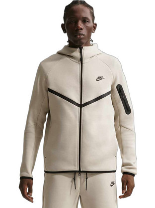 Nike Sportswear Tech Fleece Windrunner Ανδρική Ζακέτα Fleece με Φερμουάρ Μπεζ HV0949-236