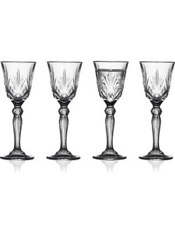 Lyngby Glass Σετ Ποτήρια Λικέρ Κρύσταλλο Κολωνάτα 4τμχ ASS-5