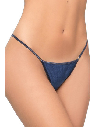 Milena By Paris Γυναικείο Sexy String Navy Μπλε 7658