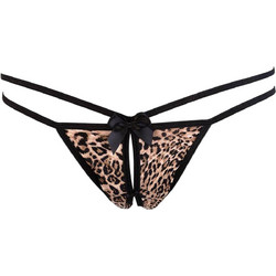 Elite Form Γυναικείο Sexy String Αυτοκινήτου Καφέ 766