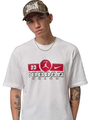 Jordan Nike Air Ανδρικό Αθλητικό T-Shirt Λευκό IF3036-100