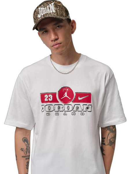 Jordan Nike Air Ανδρικό Αθλητικό T-Shirt Λευκό IF3036-100