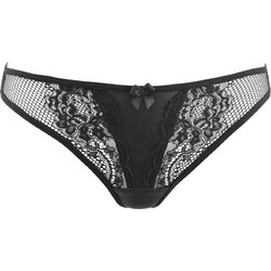 Axami Γυναικείο Sexy String με Δαντέλα Μαύρο V-10708