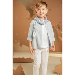 Baby Bloom Βαπτιστικό Σετ Ρούχων για Αγόρι με Παντελόνι Μπλουζάκι & Πουκάμισο 5τμχ 126-12