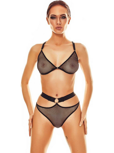 Anais Sway Σετ Sexy Εσώρουχα See Through Μαύρα 56519