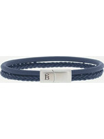Steel & Barnett Denby Ανδρικό Βραχιόλι Χειροπέδα από Δέρμα & Ατσάλι LBD/013