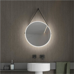 Luminor Hung Στρογγυλός Καθρέπτης Μπάνιου Led Αφής Μεταλλικός HUN45