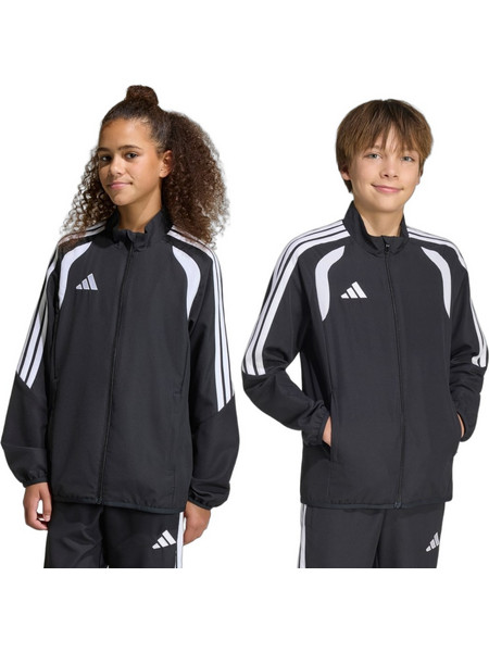 Adidas Παιδική Ζακέτα με Φερμουάρ Μαύρο KA6416