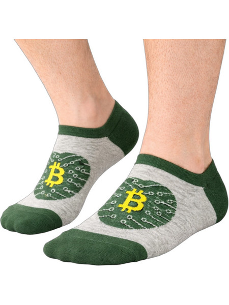 Modernity Bitcoin Ανδρικές Κάλτσες Σοσόνια με Σχέδια Γκρι MDM12