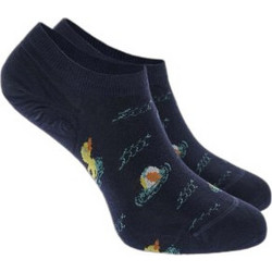 Walk Duck Float Bamboo Γυναικείες Κάλτσες Σοσόνια Μαύρες με Σχέδια W335-13
