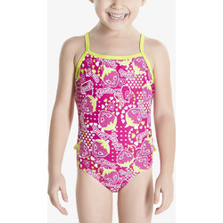 Speedo Αθλητικό Παιδικό Μαγιό Ολόσωμο για Κορίτσι Φούξια Κίτρινο 807970-B845