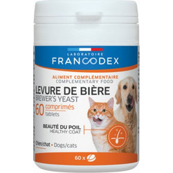 Francodex Brewer's Yeast Συμπλήρωμα Διατροφής Σκύλου & Γάτας για Δέρμα & Τρίχωμα 60 Δισκία