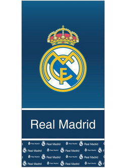 Real Madrid Παιδική Πετσέτα Θαλάσσης Microfiber Μπλε 70x140cm 8435746913666