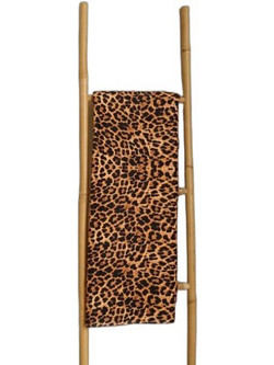 Georgina Trikogia Leopard Πετσέτα Θαλάσσης Καφέ 150x180cm