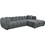 HomeMarkt Lykke Γωνιακός Καναπές Δεξιά Γωνία Γκρι 280x165x70cm HM3326.01R