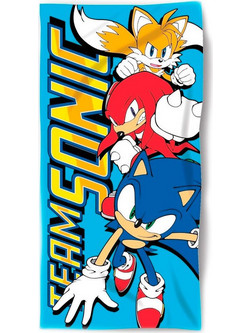 Sonic The Hedgehog Team Sonic Παιδική Πετσέτα Θαλάσσης Γαλάζια 70x140cm
