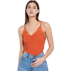 Funky Buddha Γυναικείο Καλοκαιρινό Top Ριπ Πορτοκαλί FBL007-112-04ORANGE