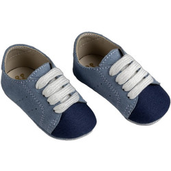Everkid Βαπτιστικά Sneakers Αγκαλιάς για Αγόρι Δερμάτινα Μπλε A513P