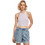 Urban Classics Γυναικείο Καλοκαιρινό Crop Top Ριπ Λιλά TB1498-00145