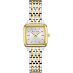 Bulova Sutton Γυναικείο Ρολόι με Ασημί Χρυσό Μεταλλικό Μπρασελέ 98L330