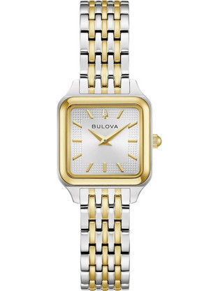 Bulova Sutton Γυναικείο Ρολόι με Ασημί Χρυσό Μεταλλικό Μπρασελέ 98L330