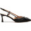 Mourtzi Γόβες Slingback Δερμάτινες με Λεπτό Ψηλό Τακούνι Μαύρες 55-56121