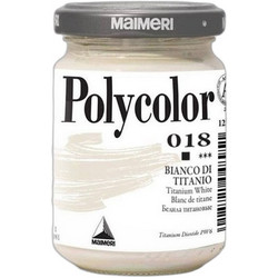 Maimeri Polycolor 018 Titanium White Ακρυλικό Χρώμα Ζωγραφικής 140ml