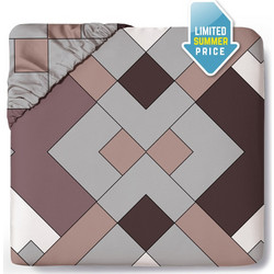 Isadore Lorraine Σεντόνι Μονό Βαμβακερό με Λάστιχο 100x200+30 Rhombus Brown
