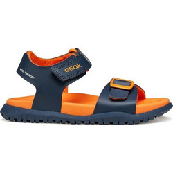 Geox Fusbetto Παιδικά Πέδιλα για Αγόρι Navy Μπλε Πορτοκαλί J35HMA000BCC0659