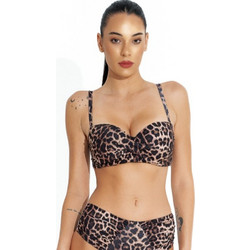 Bluepoint Cat Call Bikini Top Strapless Animal Print Καφέ 26066082D-18