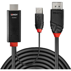 Lindy Καλώδιο DisplayPort 1.2 to HDMI Male 2m Black 41499