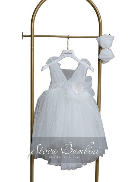 Stova Bambini Βαπτιστικό Φόρεμα 2τμχ SS26G19