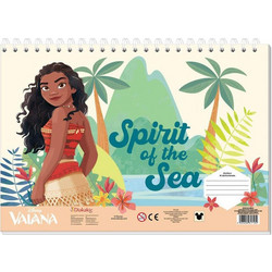 Vaiana Διάφορα Σχέδια Μπλοκ Ζωγραφικής 23x33cm 40 Φύλλων με Αυτοκόλλητα 565865