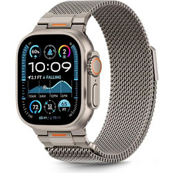 Tech-Protect Milano Vanguard Λουράκι Μεταλλικό Titanium (Apple Watch 44 / 45 / 46 / 49mm)