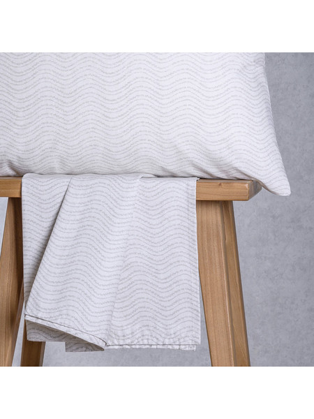 Melinen Σετ Σεντόνια King Size Βαμβακερά με Λάστιχο 180x200+32 Ultra Line Mini Maverick Light Grey