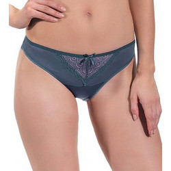 Cottonhill Γυναικείο Slip με Δαντέλα Πετρόλ 4558