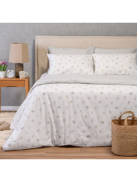 Melinen Σετ Σεντόνια Υπέρδιπλα Βαμβακερά 235x270 Ultra Line Spring Light Grey