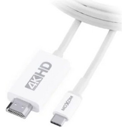 Moxom Καλώδιο HDMI Male to USB-C Male 1.8m White MX-AX73
