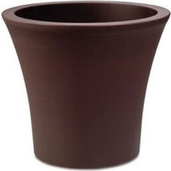 Plastona City Γλάστρα Στρογγυλή Πλαστική Καφέ 20x17.5cm 021.110009