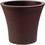 Plastona City Γλάστρα Στρογγυλή Πλαστική Καφέ 20x17.5cm 021.110009