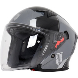 Str Sting New Black Grey Κράνος Μηχανής Jet