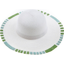 Verde Γυναικείο Καπέλο Fedora Ψάθινο Λευκό 05-0734