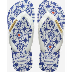 Havaianas Γυναικείες Σαγιονάρες Αντιολισθητικές Λευκές Μπλε 4150742-0001