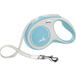 Flexi New Comfort Πτυσσόμενο Λουρί Σκύλου έως 15kg 5m Λευκό Γαλάζιο