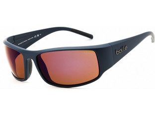 Bolle BS026004-S Ανδρικά Γυαλιά Ηλίου Ορθογώνια Κοκάλινα Μαύρα με Καφέ Φακό