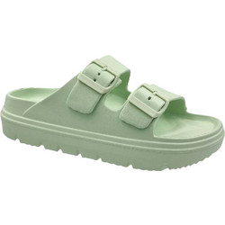 B-Soft Γυναικείες Παντόφλες Καλοκαιρινές Flatforms Πράσινο Mint 23075