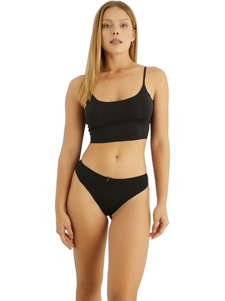 Sexen Βαμβακερά Γυναικεία String Μαύρα 5Pack SXN3666