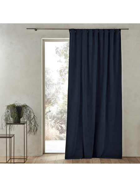 La Redoute Κουρτίνα Βελουτέ με Τρουκς 140x180 Lavezzi 350077185 Σκούρο Μπλε